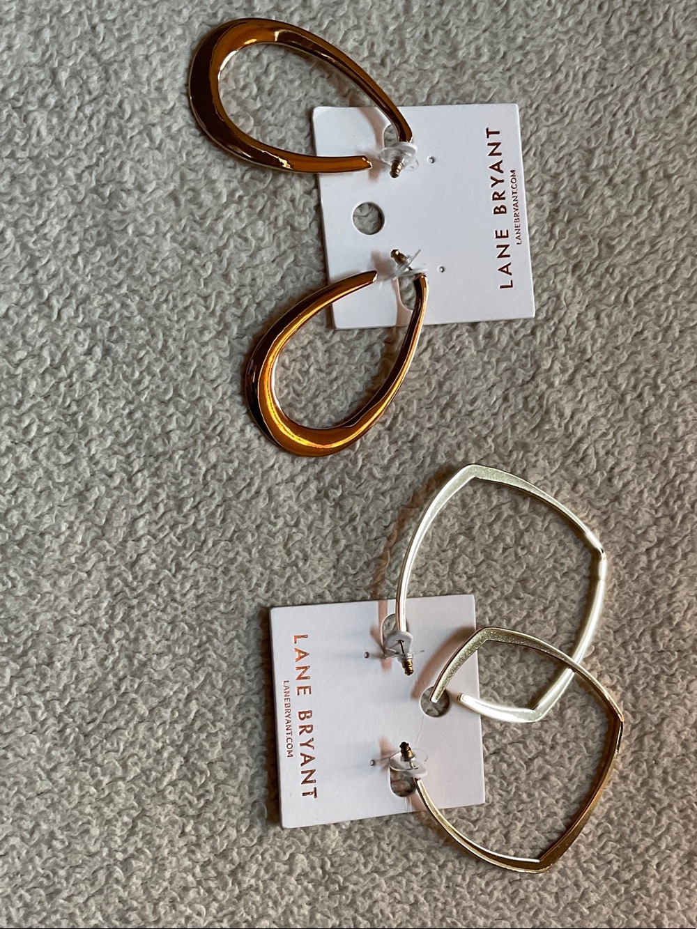 Lane Bryant Duo Hoop Earring Set in Amber and Gold